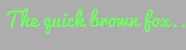 Image with Font Color 6DFF5F and Background Color AEADAD